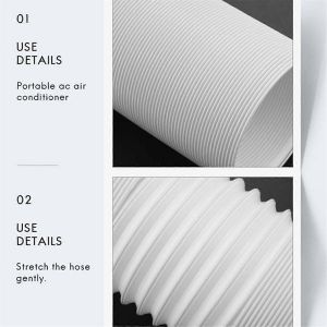 Tuyau D'&eacute;chappement Portable Dans Le Sens Inverse Des Aiguilles D'une Montre Tuyau Universel De Climatisation Tuyau D'&eacute;chappement Conduit 5,1 Pouces - Neuf