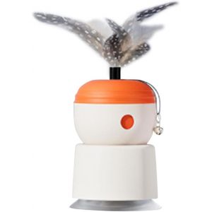 KAL-Distributeur De Friandises Pour Chat, Jouet À Plumes, Compact, Dressage D'Animaux, Base À Ventouse Amusante - Neuf