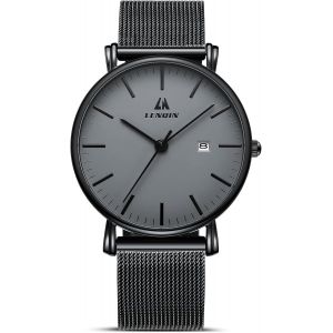 Eryi-Montre Homme Montres En Acier Inoxydable Pour Hommes Montres-Bracelets Étanches Montre À Quartz Analogique Mode - Neuf
