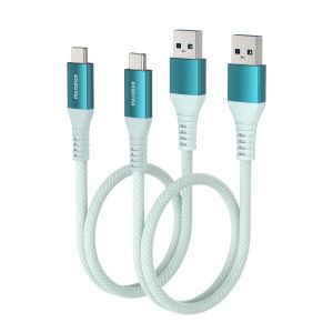 THEF-Câble USB C Court 50cm/0.5M 2Pack 10Gbps Câble de données USB3.2 Gen2 Type C Android Auto QC3.0 Chargeur Rapide USB A à C 3.1A pour Samsung Note20 Galaxy S23/S22/S21 Z Flip5 Pixel 8 Pro vert - Neuf