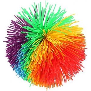 KAL-Balles Filandreuses, Construction En Silicone Souple Et Confortable Balles Anti-Stress Arc-En-Ciel Coloré Pom Ball Jouets Actifs Boule De Jonglage Moelleuse Balle Filandreuse En Silicone Balles S - Neuf