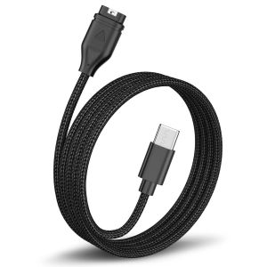 Usb C Chargeur Pour Montre Garmin, 1m/3,3ft Nylon Cable Pour Fenix 7 7s 7x 6 6s 6x 5 5s, Forerunner 935 945 745 45 45s 245, Approach S70 S60 S40 S10, Vivoactive 5/3/3s/4, Vivosport Instinct Tactix - Neuf