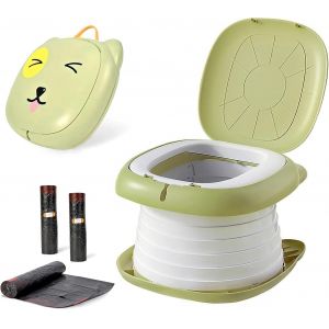 Chenquansarl-Pot Bebe Toilette,Pot De Voyage Pliant Pour Enfants,Pliante Toilettes Pour Enfants,Avec Trois Rouleaux De Sacs Jetables Noirs,Pour Pot D'entra&icirc;nement Pour Gar&ccedil;ons Et Filles,Pour Int&eacute;rieu - Neuf