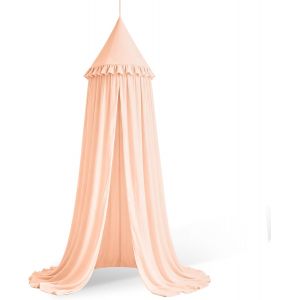 Ulteronixshop-Ciel De Lit Avec Volants Pour Enfants, Moustiquaire Vintage, Ciel De Lit G&eacute;ant, D&ocirc;me Romantique Princesse Tente De Lit, Couleur Unie D&eacute;coration, Pour Jeux Lire Chambre &Agrave; Coucher Dressin - Neuf