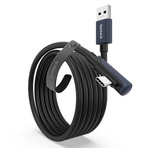 ERYI-Câble Link 3 Mètres Compatible Avec Oculus/Meta Quest 3/3S/Quest2/Pro/Pico 4/Ultra And Pc/Steamvr, Transfert De Données Haute Vitesse, Câble-Link Usb 3.0 Pour Casque Vr Et Pc De Jeu, Noir - Neuf