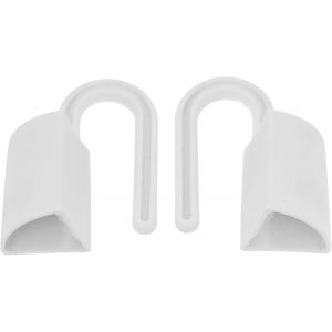 Jeu de 2 entrebailleurs bloque-charni&egrave;re &agrave; suspendre, pour bloquer la porte et &eacute;viter des fermetures inattendues, contient un support adh&eacute;sif pour accrocher en cas d'utilisation - Blanc - Neuf