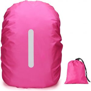 Housse De Pluie Imperméable Pour Sac À Dos Avec Sac De Rangement Réflecteur Sac À Dos D'école Avec Bandes Réfléchissantes Pour Randonnée,Camping,Voyage,Cyclisme,15-100 L.[B1786] - Neuf