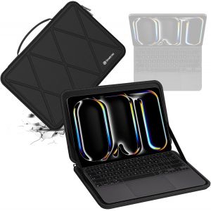 KALANKA-Housse de Protection Hard EVA Compatible avec Ipad Air M3 2025 de 13 Pouces, Puce Apple IPad Pro M4 de 13 Pouces (Compatible avec Clavier et Stylet), Sac &eacute;tanche et Anti-Choc (X8245) - Neuf