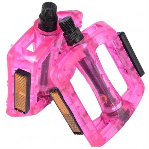1 Paire De P&eacute;dales De Plate-Forme De V&eacute;lo P&eacute;dale De Cyclisme Antid&eacute;rapante Pour La Plupart Des V&eacute;los (Rose) - Neuf