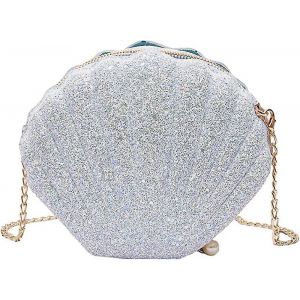 Femmes Glitter PU Cuir Coquille Perle Bandouli&egrave;re Sacs &agrave; bandouli&egrave;re Sac &agrave; main - Neuf