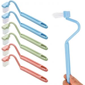 TEPPC-Lot de 6 brosses de nettoyage WC en forme de S, brosse WC avec nettoyeur de bordure, brosse de nettoyage WC, brosse WC incurv&eacute;e, brosse WC sous le bord, petite brosse de nettoyage - Neuf