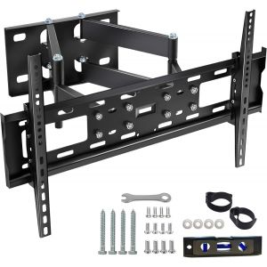 Support Mural Tv Réglable, Inc Ble Et Orientable - Support Tv Pour Tv Incurvé, Tv Plat Et Moniteurs - Vesa 400 X 600 (32''-75'') - 50 Kg - Support Tv Incliné, Pivotant - Neuf