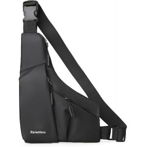 KALANKA-Sac de Poitrine, Sac à Bandoulière, Petite Sacoche Homme Bandoulière, Mode, Imperméable, Convient aux Hommes et Femmes, Sling Bag pour Voyages, Travail, Sports - Neuf