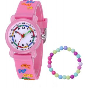 Kalanka-Montre Pour Enfants Garçon Fille - 3atm Étanche Montre Mouvement À Quartz Montre Bracelet En Silicone Pour Filles Et Garçons De 3 Ans À 10 Ans - Neuf