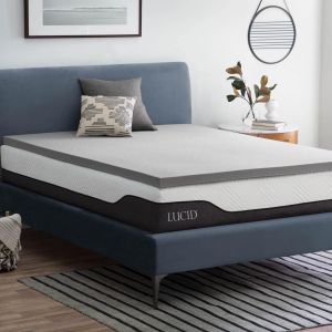 lbgwp60-Surmatelas En Mousse À Mémoire De Forme En Charbon De Bambou 5 Cm ¿ Charbon Actif ¿ Surmatelas Respirant Pour Lit Simple (90 X 190 Cm) - Neuf