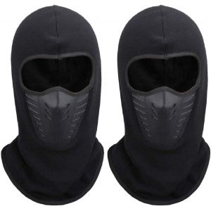 Cagoule Chaude Multifonction Avec Empiècement En Silicone Respirant En Maille Pour La Randonnée, Le Cyclisme, Le Ski Et La Moto, Noire - Neuf