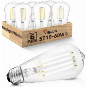 12v 24v E27 Ampoule Led 6w Basse Tension,Blanc Chaud 2700k Ac/Dc12-24v Antique Rétro E27 Lumières Led Équivalent 60w,Pour Système Solaire,Camping-Car Mobile Marine,Pack De 3 - Neuf