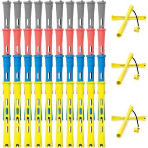 40 Pièces Permanente Cheveux Boucle Kit De Petite Taille, Bigoudis Cheveux Court, Flexi Rods Cheveux, Kits De Perm À Bigoudi, 4 Tailles Pour Des Looks Superposés(0.27/0.35/0.5/0.6pouce) - Neuf