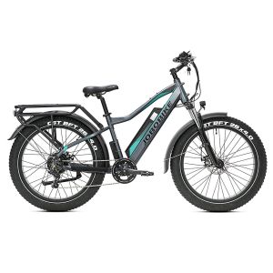Fatbike &Eacute;lectrique Pour Homme Jobobike Robin, Tout-Terrain, Bafang 250 W, Batterie 48 V 13 Ah, Noir Et Vert - Neuf