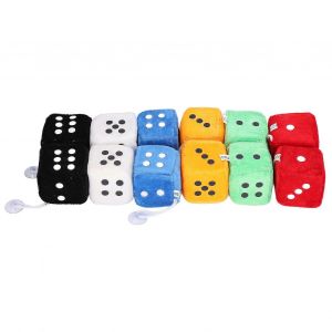 12pcs &agrave; la mode doux suspendu d&eacute;s d&eacute;coratif peluche d&eacute;s mignon sac pendentif - Neuf