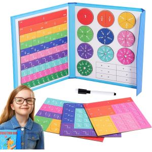 Tuiles De Fraction Magn&eacute;tique - Aqsacokiya - Magnetic Fraction Educational Puzzle - Jeux &Eacute;ducatifs Math&eacute;matiques - Neuf