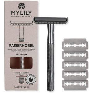 Rasoir De Suret&eacute; Avec 5 Lame Rasoir I Rasoir Nez I Rasoir Femme I Rasoir M&eacute;tal Sans Plastique I Tondeuse Femme Intime I Tondeuse Corps Kit Z&eacute;ro D&eacute;chet I Argent - Neuf