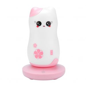Hjlian Veilleuse Led Rechargeable Par Usb, Design Dessin Anime, Ideal Pour Une Chambre D'enfant Ou Une Creche (Rose) - Neuf