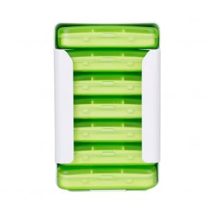 HJLIAN Boite de rangement portable a 7 niveaux, 42 compartiments, pour medicaments, 7 jours, vert - Neuf