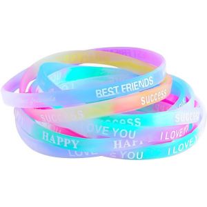 Kal-10 Pcs Bracelets Personnalisés En Vrac Avec Message Texte, Personnalisé Bracelets En Caoutchouc Pour Événements, Motivation (Lumineux) - Neuf