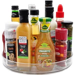 KALANKA-Plateau Tournant 23.5cm, 360&deg; Plateau Tournant Frigo, Cuisine Organisateur, Lazy Susan, Tournant Porte-&eacute;pices, Rangement Cuisine pour R&eacute;frig&eacute;rateur, Salon, Salle &agrave; Manger. - Neuf