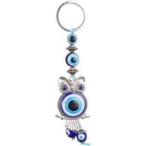 KAL-Porte-Clés Mauvais ?il, Porte Clef Femme Porte Clef Hibou Chouette Porte Clef Oeil Turc Porte-Clés Bleu Hibou Porte-Clés Turc Amulette De Verre Turc Pendentif De Bénédiction - Neuf