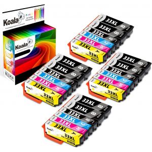 Compatible Cartouche d'Encre Replacement pour Epson 33XL 33 XL pour Workforce Epson Expression Premium XP-530 XP-540 XP-630 XP-635 XP-640 XP-645 XP-830 XP-900 XP-7100 Imprimante,Pack de 24 - Neuf