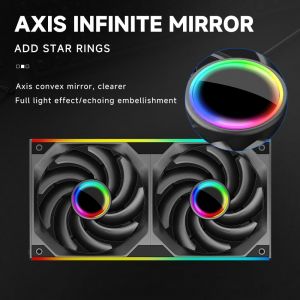 Starlink Single Frame Fan Unit with Speed Display,All-in-One Design,with 1/2/3 x 120 mm 2300RPM/66.6CFM/2.77mmH2O ARGB PWM Fan (2,BK Reverse Flow,INF) - Neuf