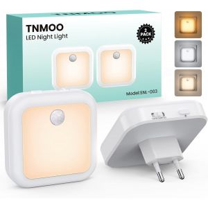 Veilleuses Led, [Lot De 2] Veilleuse Prise Electrique Avec Capteur Cr&eacute;pusculaire Et D&eacute;tecteur De Mouvement, Avec 3 Temp&eacute;ratures De Couleur, Pour Enfant, Chambre, Cuisine, Couloir, Escalie - Neuf