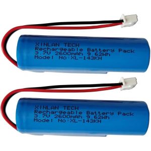 Batterie Lithium-ION Rechargeable 3,7 V 2600 mAh avec Connecteur XH2.54 /2P pour Croove Amplificateur de Voix - 2 Pi&egrave;ces - Neuf