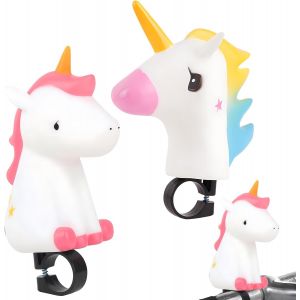 Kal-2pcs Sonnette Velo Enfant, Licorne Cloche De Vélo,Cloche De Vélo De Presser La Corne Klaxon Velo Pour Enfant,Sonnette De Guidon De Vélo Accessoires De Vélo - Neuf