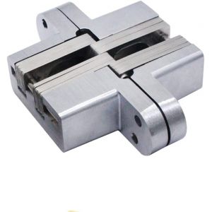 Charni&egrave;re en forme de croix cach&eacute;e en acier inoxydable - 16 x 70 mm - Charni&egrave;res invisibles en forme de croix - Charni&egrave;re de porte en bois - Neuf