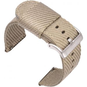 Kal-18mm Bracelets De Remplacement En Nylon Facilement Interchangeables Pour Montre Compatible Avec Fossil Q, Michael Kors Runway, C2 Rose Gold; Withings/Nokia Activité Pop, Steel, Steel Hr 36mm - Neuf