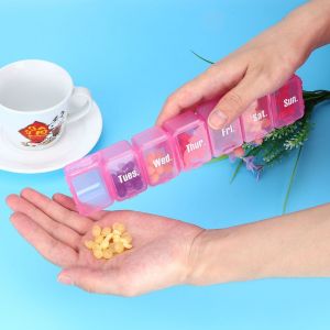 Hjlian Pilulier A Medicaments Quotidien 7 Jours, Pilulier Mensuel, Organiseur, Distributeur () - Neuf