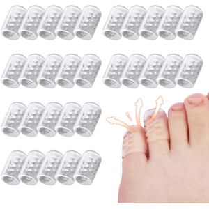 Checarzhn--No1-Lot De 30 Couvre Orteils En Silicone, Protège Orteils Anti-Friction Manchons D'orteils Respirants Et Protecteurs D'orteils Pour Protéger Les Callosités Et Les Cors - Neuf