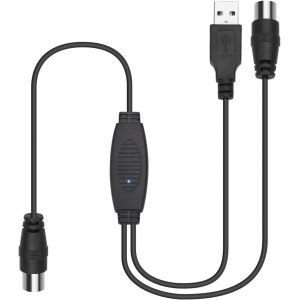 DTB115B Amplificateur de Signal pour Antenne TV - Aliment&eacute; par USB, Gain Elev&eacute; 20dB, Compatible avec Antennes Num&eacute;riques Coaxiales R&eacute;ception Optimale TNT, TNT HD - pour Maison, Camping-Car - Neuf