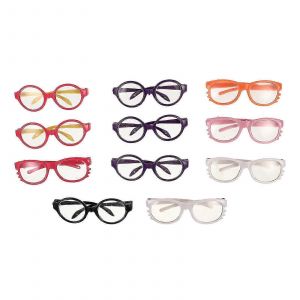 11pcs Adorable poupée habillage lunettes poupée lunettes jouets Cosplay Accessoires de fête - Neuf
