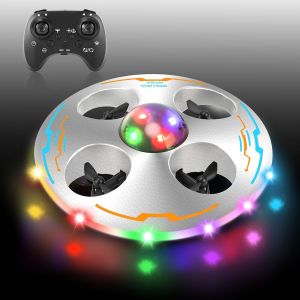 Mini Drone Pour Enfants, Drone Enfant Pour Débutants Ufo 360°, Quadricoptère Hélicoptère Rc Avec Lumières Led, Mode Sans Tête, 3 Batteries, Jouet Cadeau Pour Garçons Et Filles (Blanc) - Neuf
