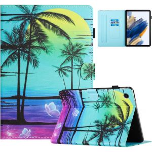 Kal-Coque Pour Samsung Galaxy Tab A9+/A9 Plus 11 Pouces (Sm-X210/ Sm-X215/Sm-X216) 2023 Pu Cuir Folio Case Stand Cover Tablette Housse Avec Fonction Auto R&eacute;veil/Sommeil &Eacute;tui De Protection, Cocotier - Neuf