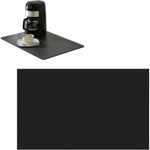 KALANKA-Tapis de Machine à Café 50x30cm Tapis en Silicone Sous la Machine à Café Tapis de Cafetière Antidérapant Tapis de Café pour Stabiliser la Machine à Café et Protéger le Plateau de Table - Neuf