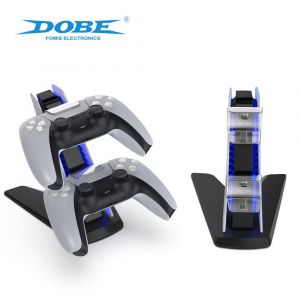 Convient Pour Le Contrôleur De Jeu Ps5, Type Avion, Double Chargeur, Base De Chargement Sans Fil À Double Poignée Ps5 Avec Lumière Bleue Tp5-0585s | Accessoires D'équipement De Jeu - Neuf