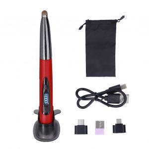 Souris sans fil 2,4 GHz, stylet creatif extremement performant pour ordinateur portable, rouge - Neuf