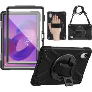 &Eacute;tui De Protection En Silicone R&eacute;sistant Aux Chocs Pour Lenovo Idea Tab (11"") 2025, Avec Film De Protection D'&Eacute;cran, Support Rotatif, Dragonne, Bandouli&egrave;re Et Porte-Stylo Tb-336Fu/Tb-336Zu - Neuf