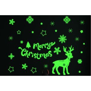 Autocollants statiques de No&euml;l pour fen&ecirc;tres - P&egrave;re No&euml;l, renne, flocons de neige - Autocollants en PVC r&eacute;utilisables - Neuf