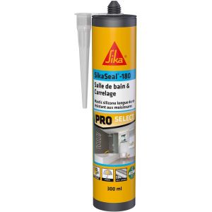 Mastic silicone sanitaire-Seal-180 Salle de Bain & Carrelage blanc-R&eacute;alisation de joints-Sp&eacute;cial pi&egrave;ce humide-Longue dur&eacute;e-300 ml - Neuf